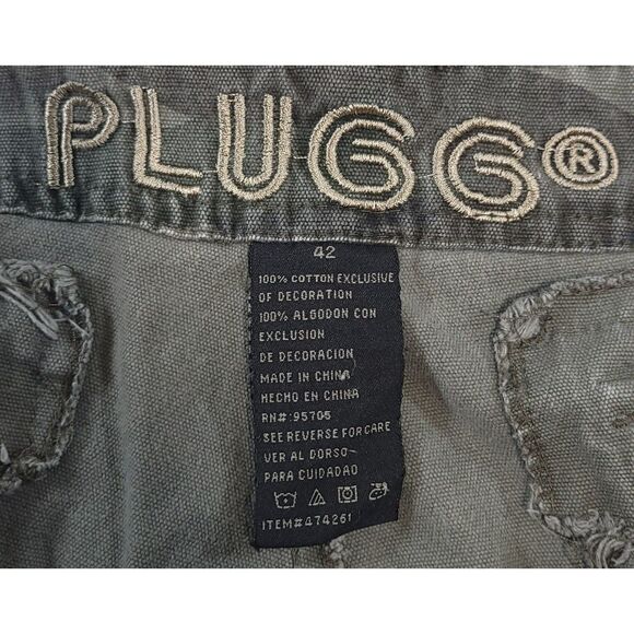 PLUGG‎ Camouflage Cargo Shorts 100% Cotton Mens 42 - Picture 7 of 9